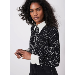 Mint Velvet Black Spot Print Shirt